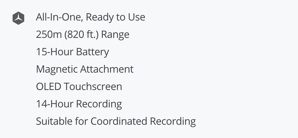 DJI MIC SPECS KENYA