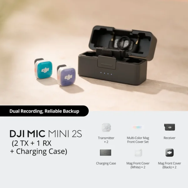 DJI MIC Mini 2s 2TX 1RX Charging Case